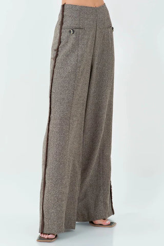 Pantalón Sienna Pantalón Wide Leg con Textura