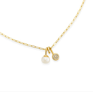 Cadena Perla y zirconia