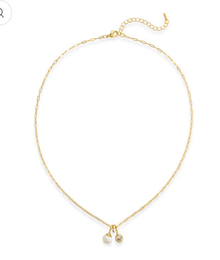 Cadena Perla y zirconia
