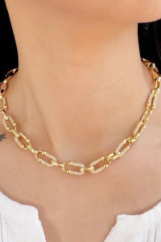 Isabella  Collar de Eslabones con Brillo Premium