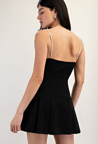 Dress Corto Crema y Negro