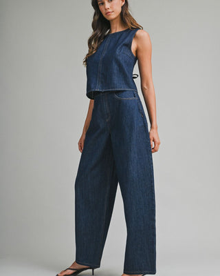 Set Mahón Elegante con Espalda Abierta