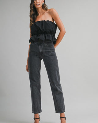 Top Volantes Bandeau – Blanco o Negro