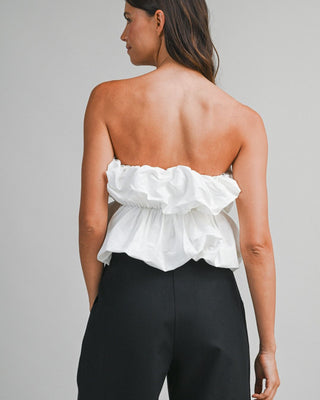 Top Volantes Bandeau – Blanco o Negro