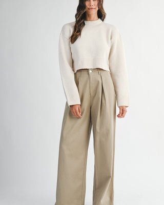 Pantalon Crema Largo