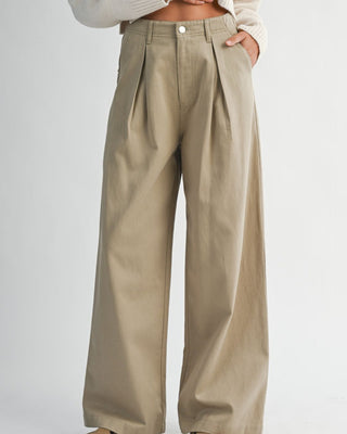Pantalon Crema Largo