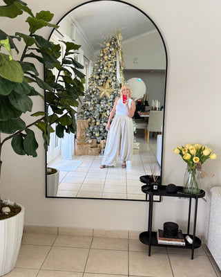 Pantalón Largo  Elegante  Burbuja Negro, Marrón, Marfil y Crema