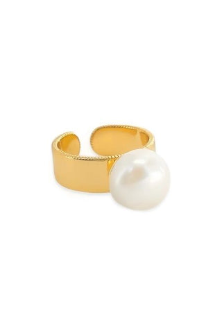 Nácar Anillo con Perla Clásica