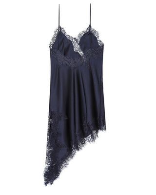 TOP ENCAJE AZUL NEGRO Y MARRON