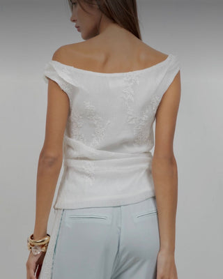 Top Bordado Off-Shoulder