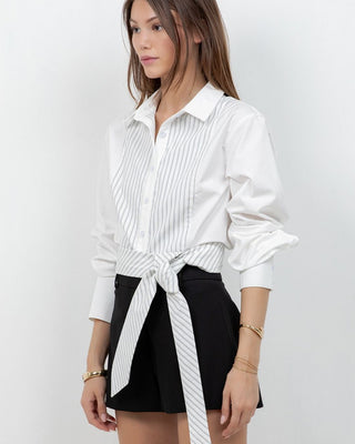Top Camisero con Corbata Multifuncional
