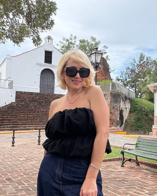 Top Volantes  Blanco o Negro