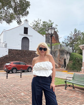 Top Volantes  Blanco o Negro