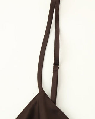 VESTIDO   MARRON ENCAJE