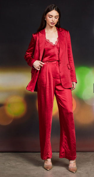 Set Rojo Blazer & straight Leg Pant