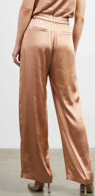 Set gold Blazer & straight Leg Pant