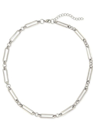 Brilla  Collar Geométrico Plateado