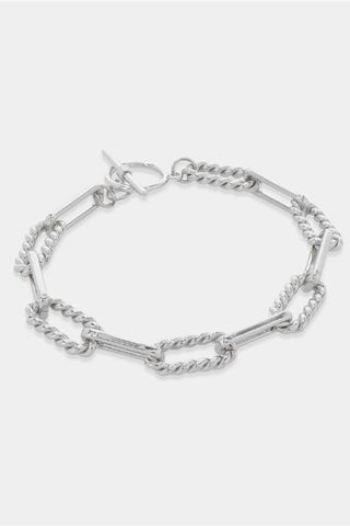 Rafaela Pulsera de Eslabones Twist en Rodio