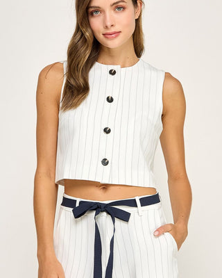 Set Blanco y Azul Marino